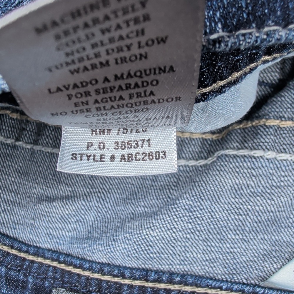 BKE Nolan Straight Jeans Size 34X33 (Act 36x33) Stretch Thick Stitch Whiskered - Picture 8 of 8